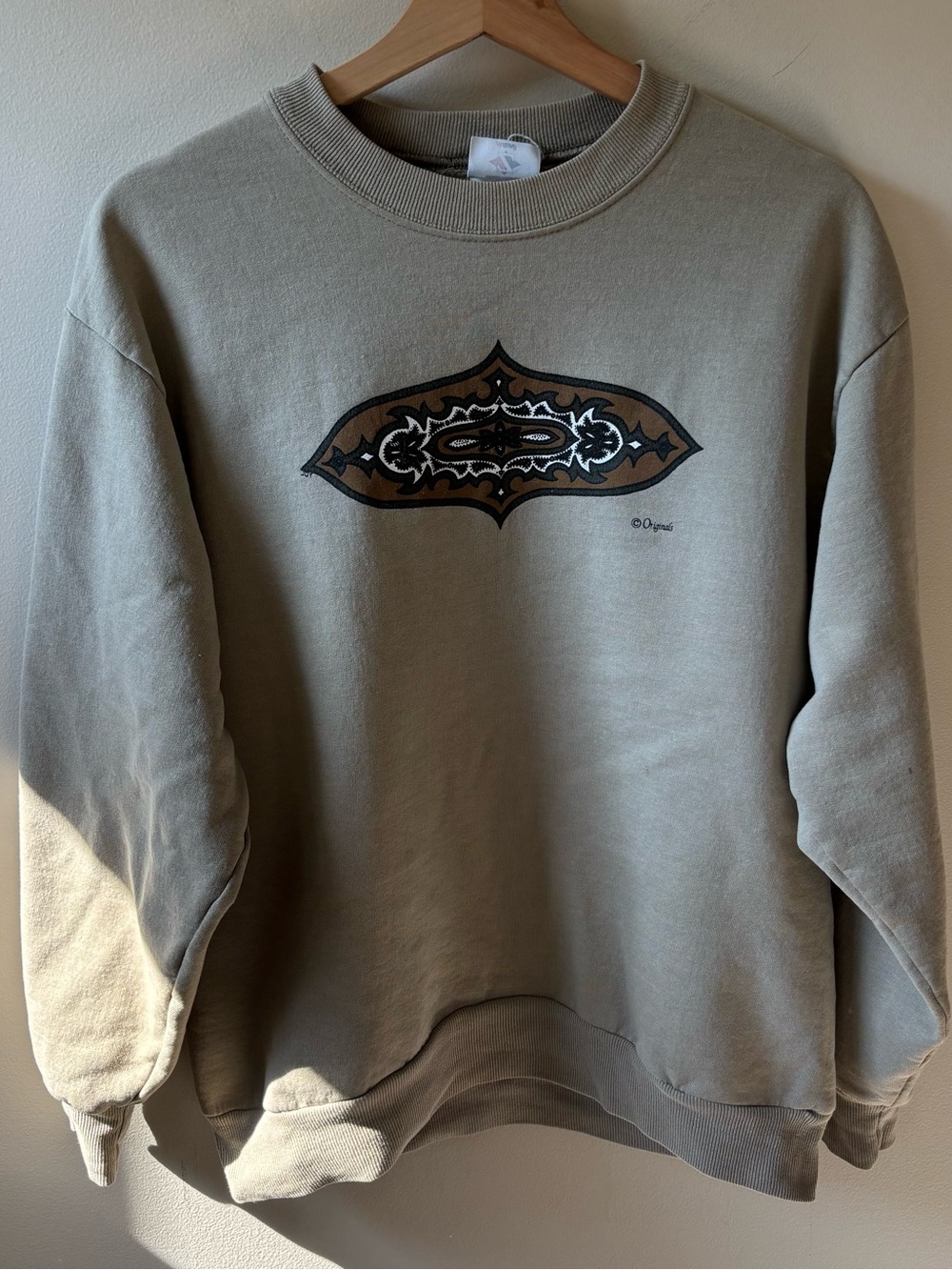 Jerzees Vintage Western Style Crewneck Sweatshirt